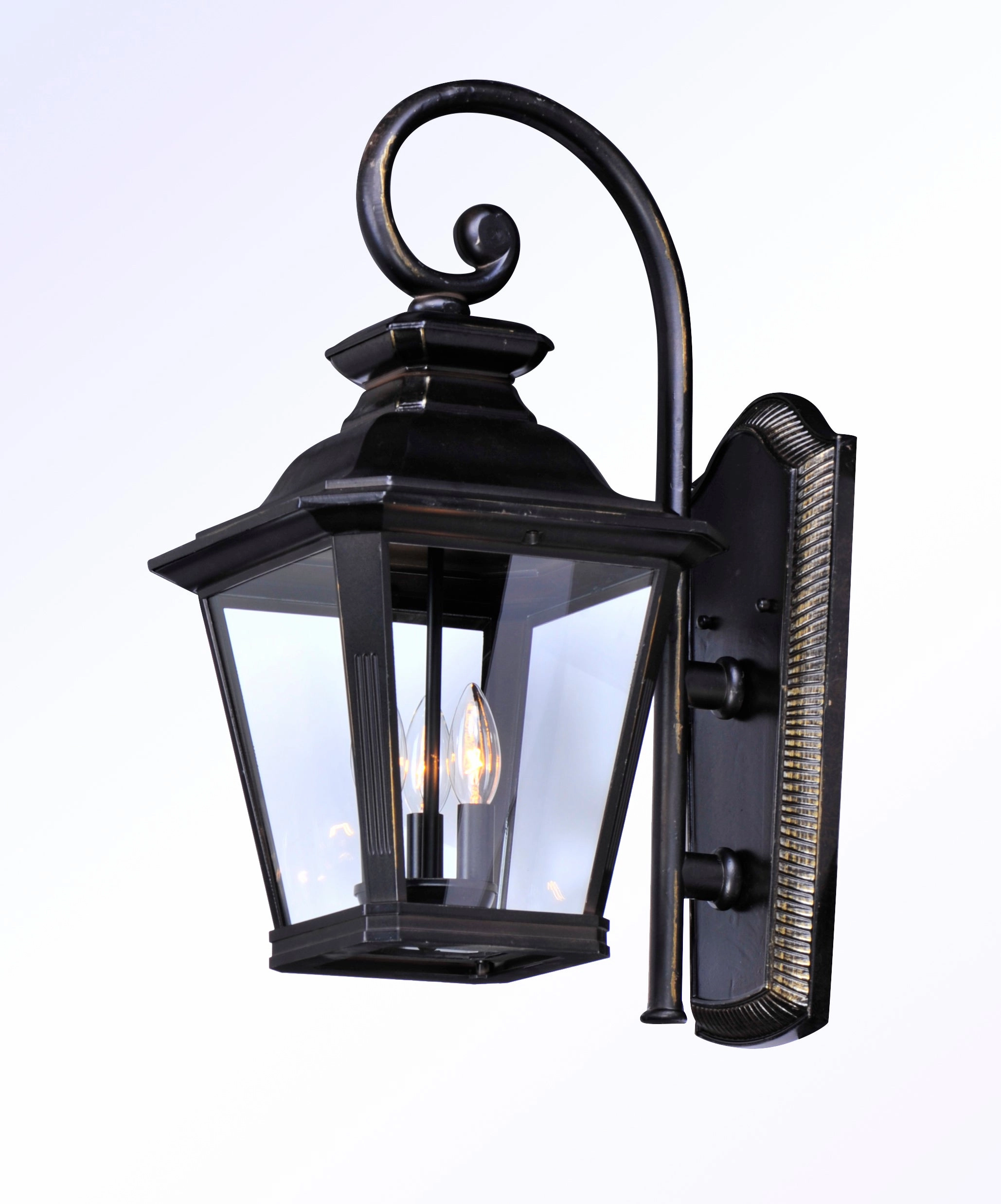 Knoxville Three Light Outdoor Wall Lantern Bronze