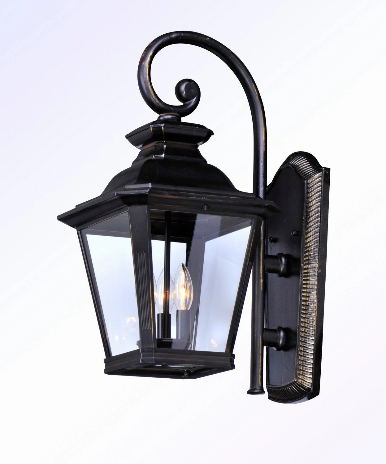 Knoxville Three Light Outdoor Wall Lantern Bronze