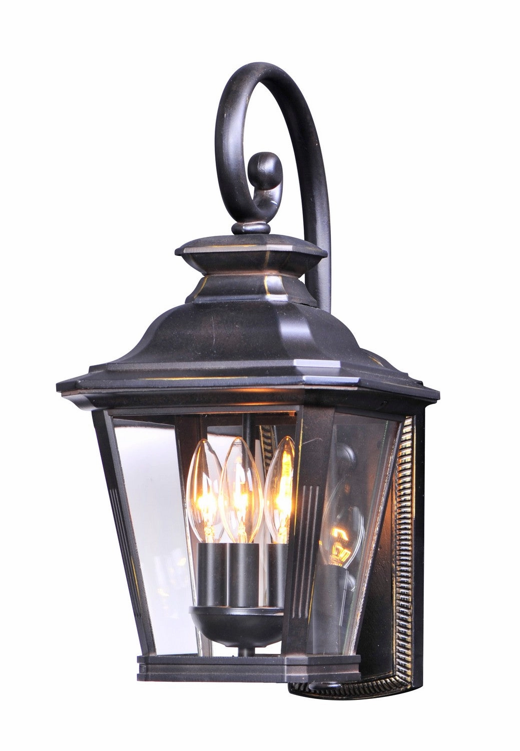 Knoxville Three Light Outdoor Wall Lantern Bronze