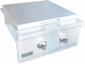 Kokomo Grills 22-inch Built-In Griddle Teppanyaki Gas Grill - KO-GRDL22 stainless steel BBQ grill with side table