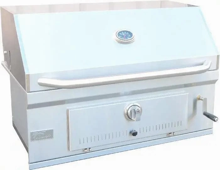 Kokomo Grills 32-inch Built-In BBQ Charcoal Grill - KO-CHAR32 stainless steel BBQ grill with side table