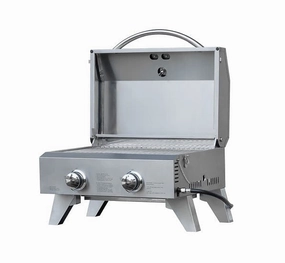 KoKoMo Grills Portable Tabletop BBQ Grill KO-PTBL stainless steel BBQ grill with side table