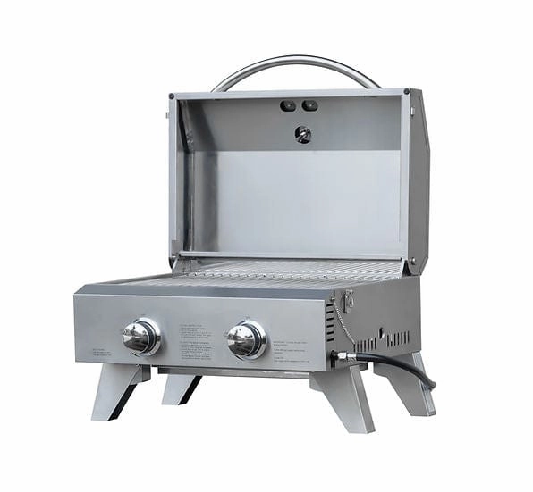 KoKoMo Grills Portable Tabletop BBQ Grill KO-PTBL stainless steel BBQ grill with side table
