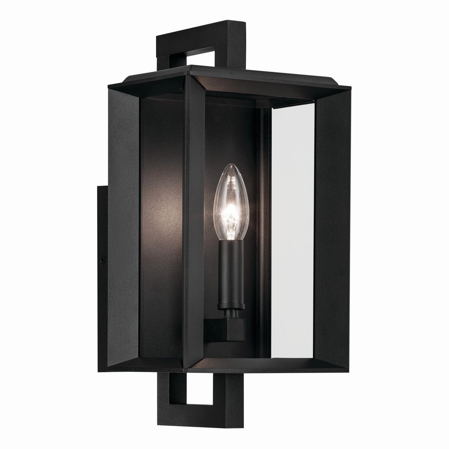 Kroft One Light Outdoor Wall Mount Textured BlackOutdoor wall sconces with motion sensor