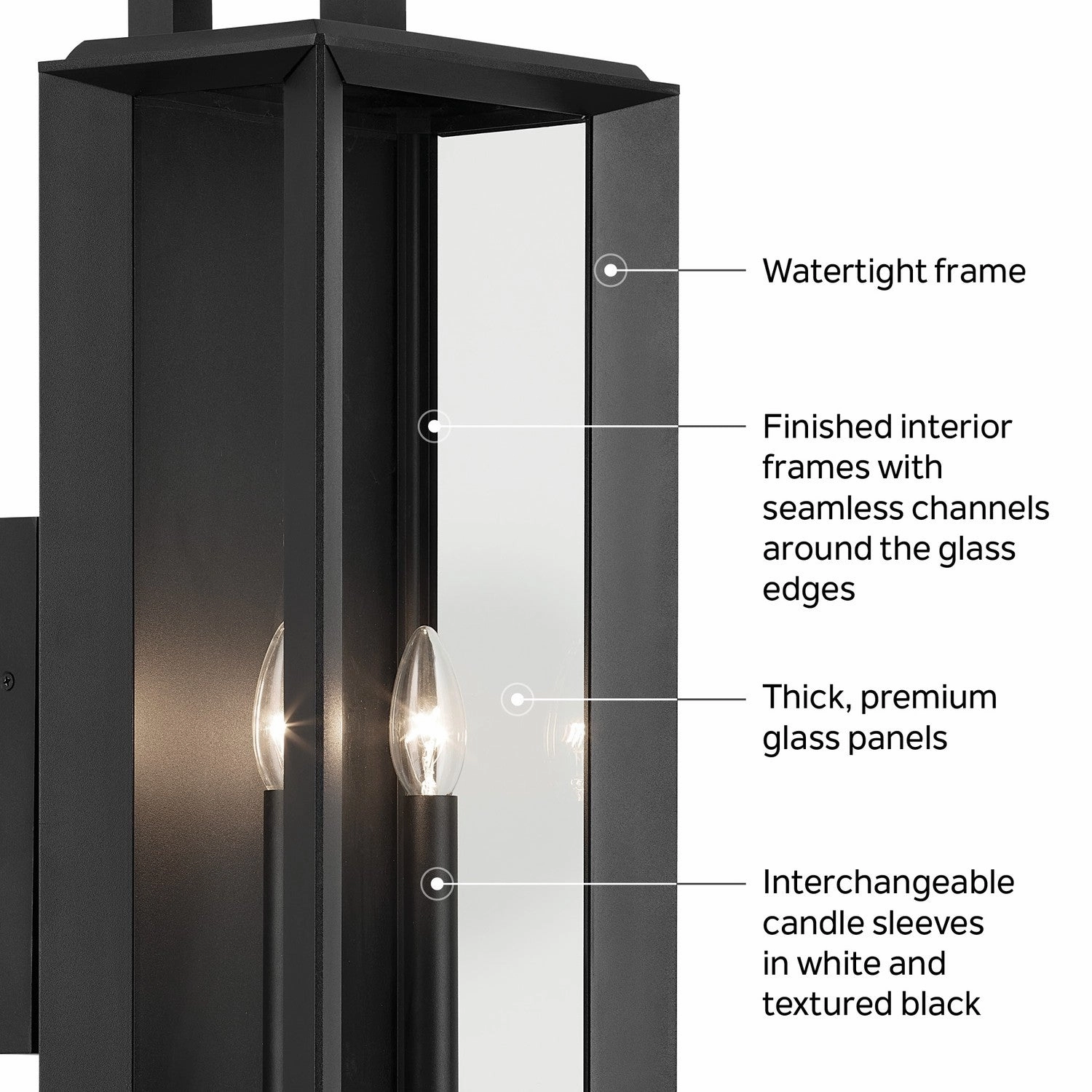 Kroft One Light Outdoor Wall Mount Textured Black