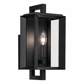 Kroft One Light Outdoor Wall Mount Textured BlackOutdoor wall sconces with motion sensor