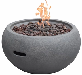 Kyushu Concrete Lava Stone Fire Pit (Modeno)  Propaneoutdoor patio furniture set