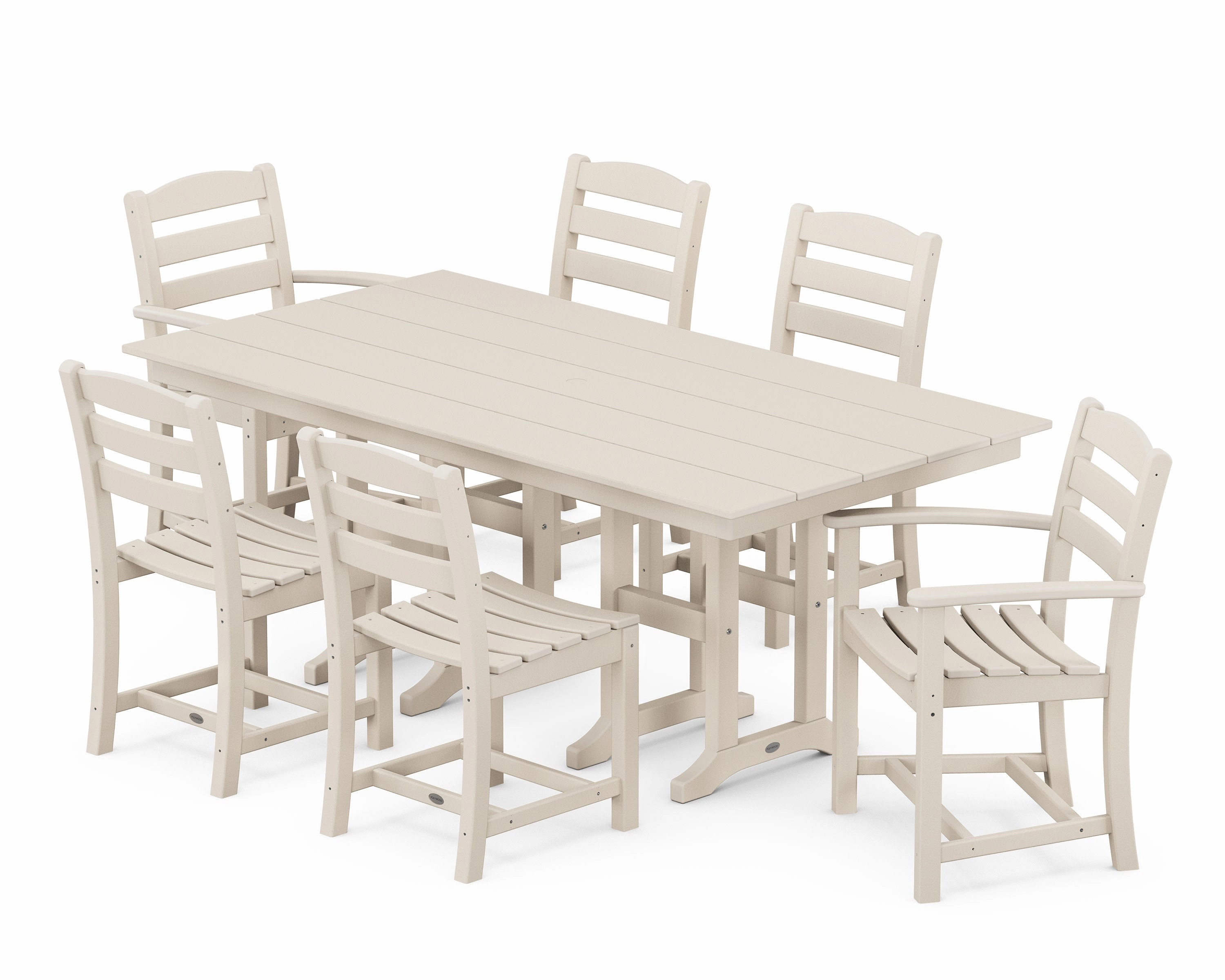 La Casa Caf 7-Piece Farmhouse Dining Set