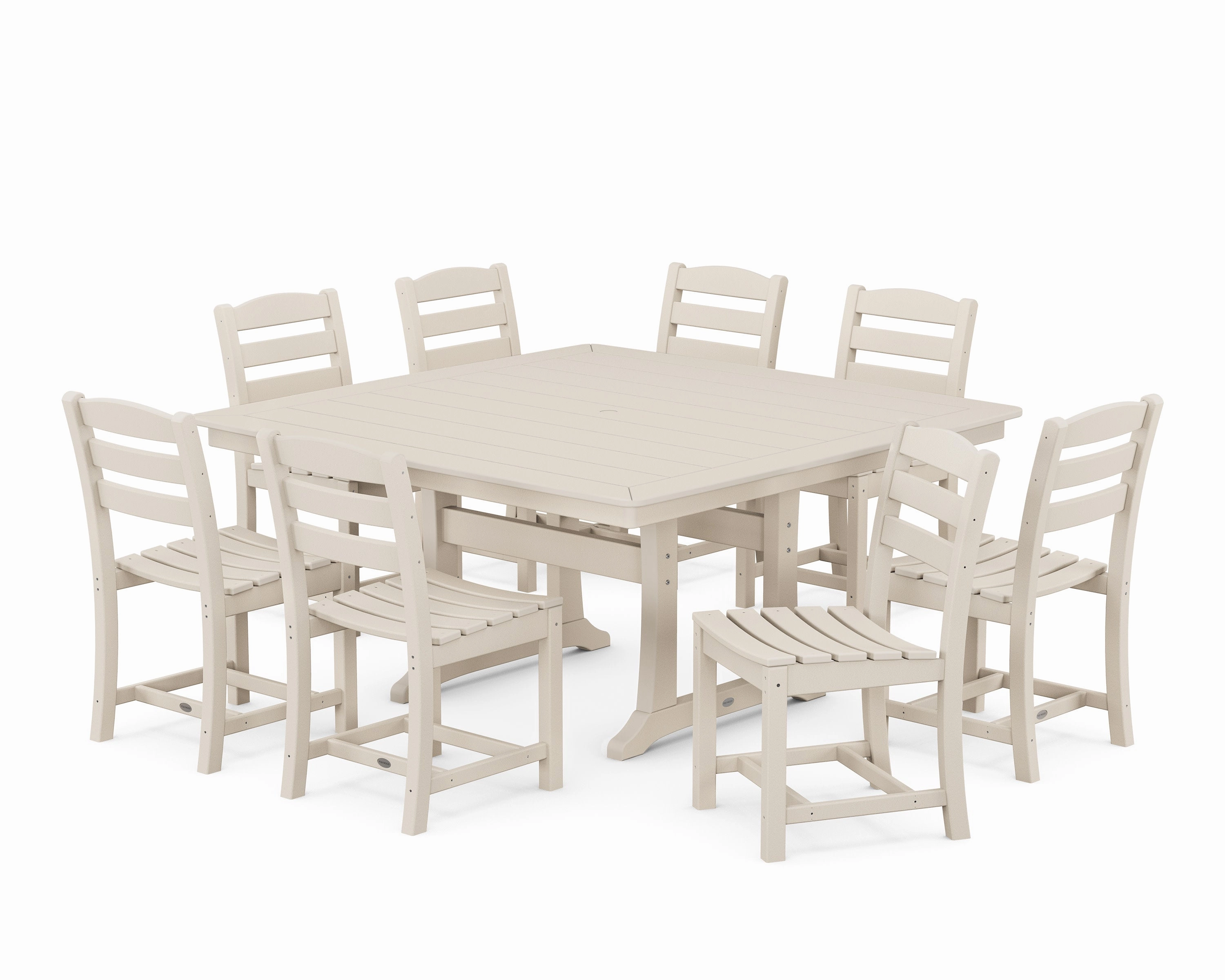 La Casa Caf 9-Piece Nautical Trestle Dining Set