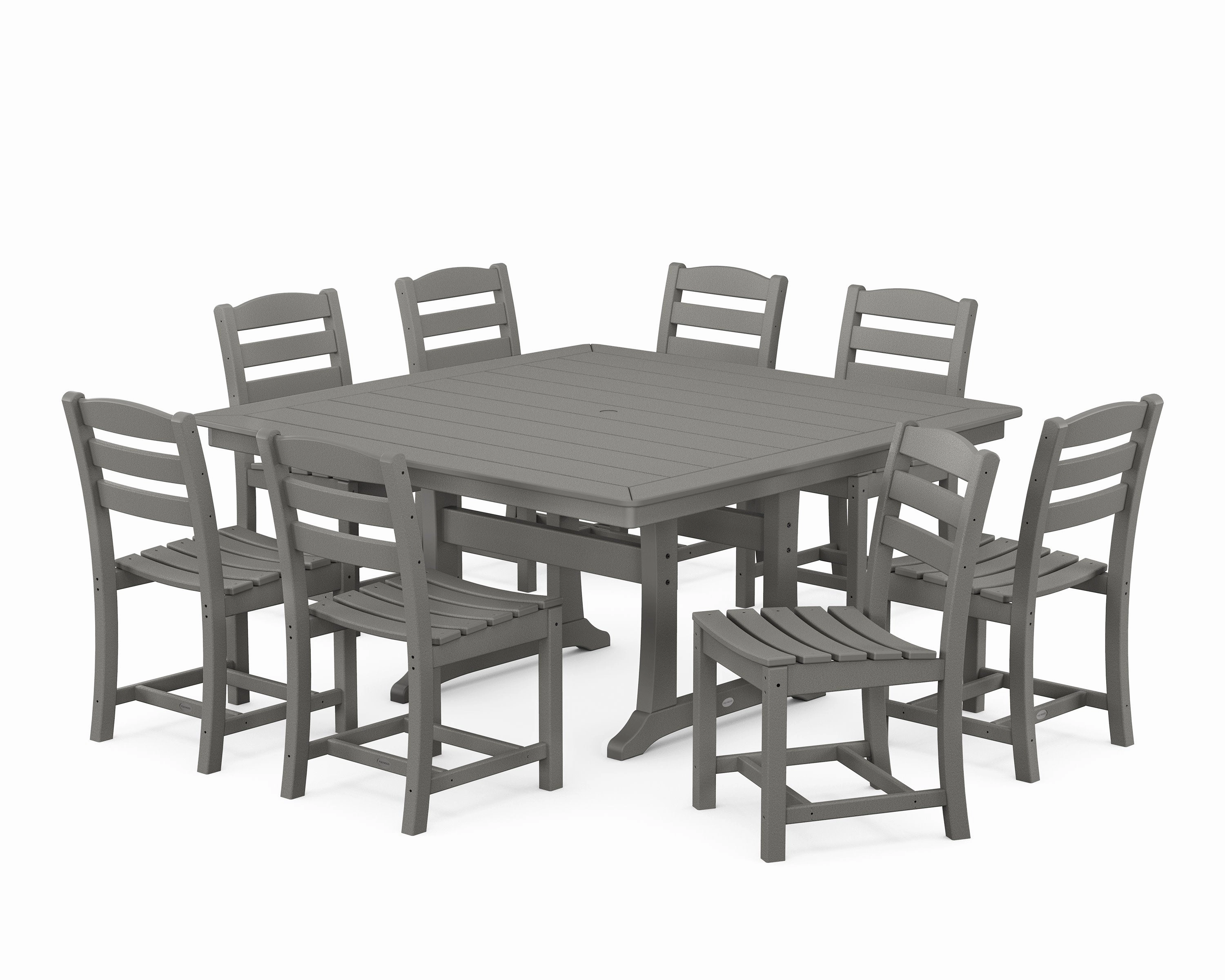 La Casa Caf 9-Piece Nautical Trestle Dining Setoutdoor patio furniture set