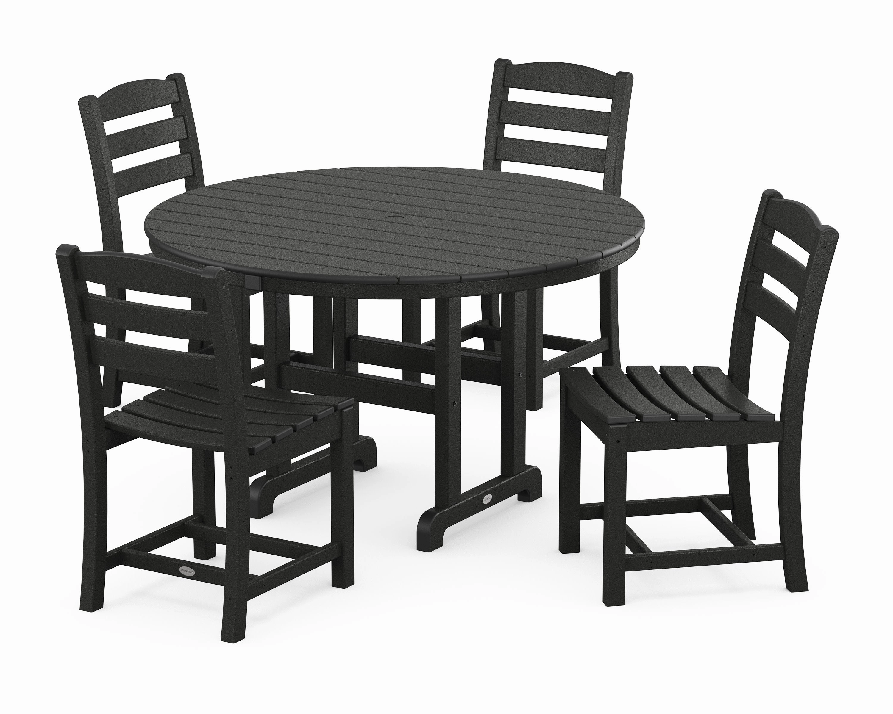 La Casa Caf Side Chair 5-Piece Round Farmhouse Dining Set