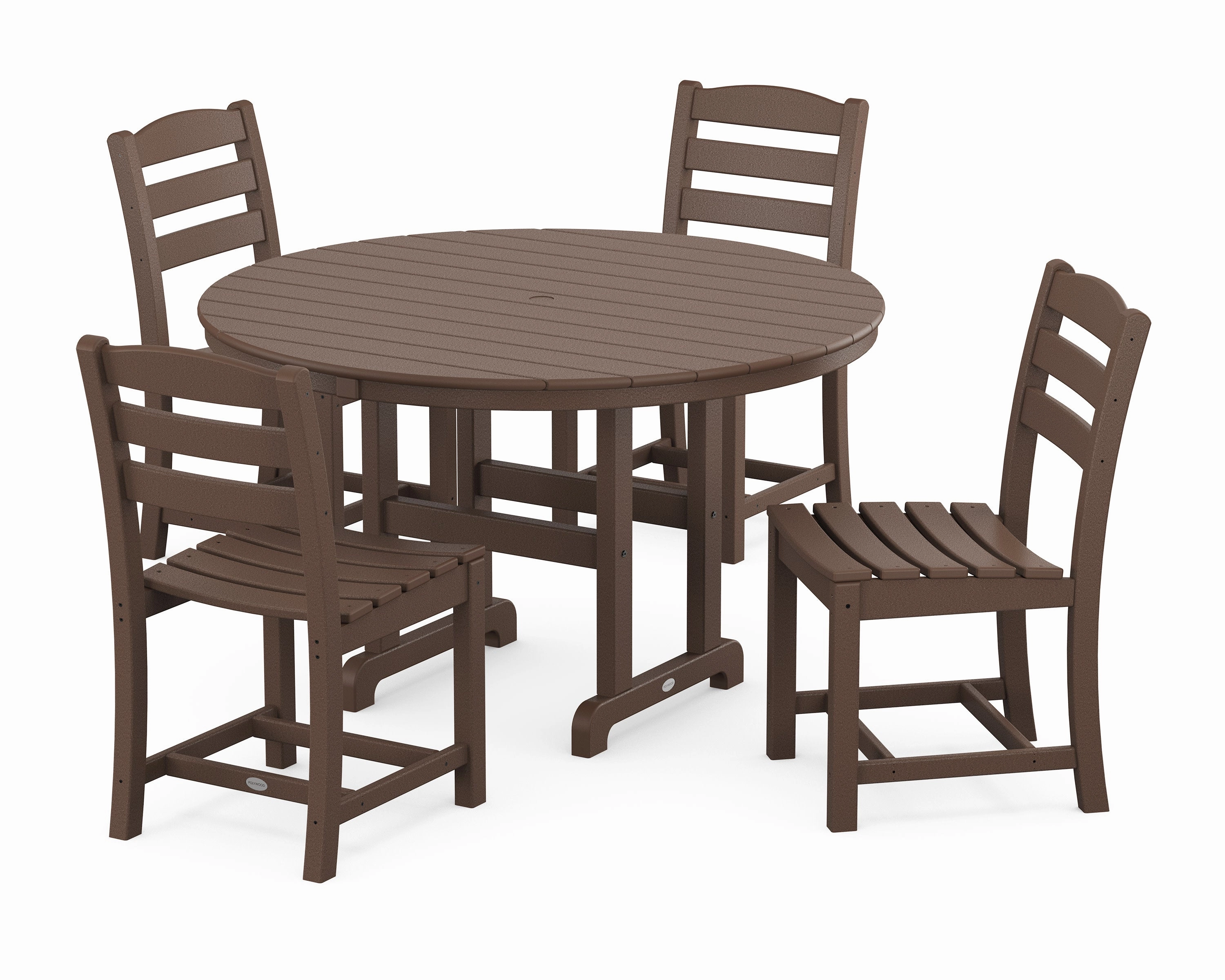 La Casa Caf Side Chair 5-Piece Round Farmhouse Dining Set