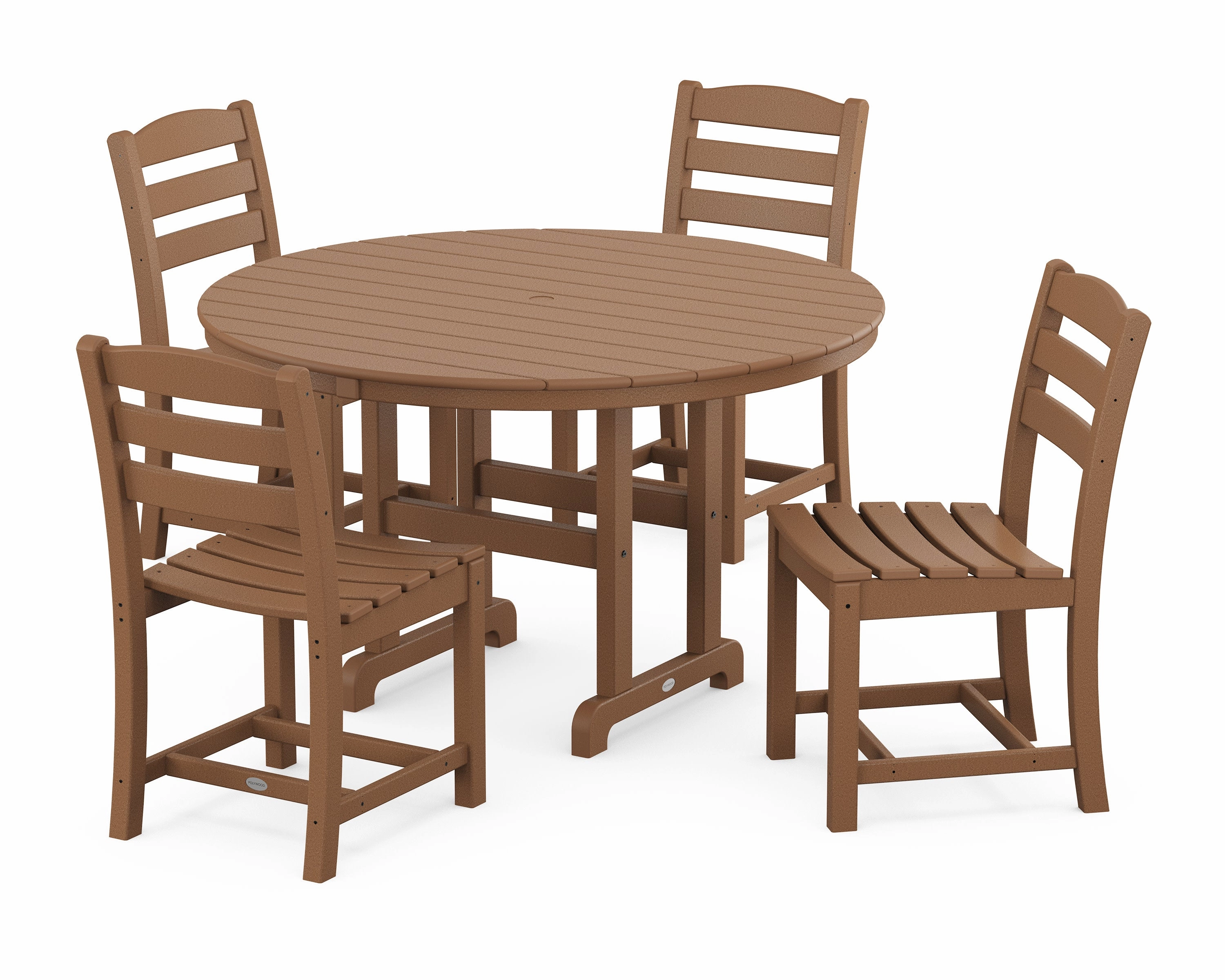 La Casa Caf Side Chair 5-Piece Round Farmhouse Dining Set