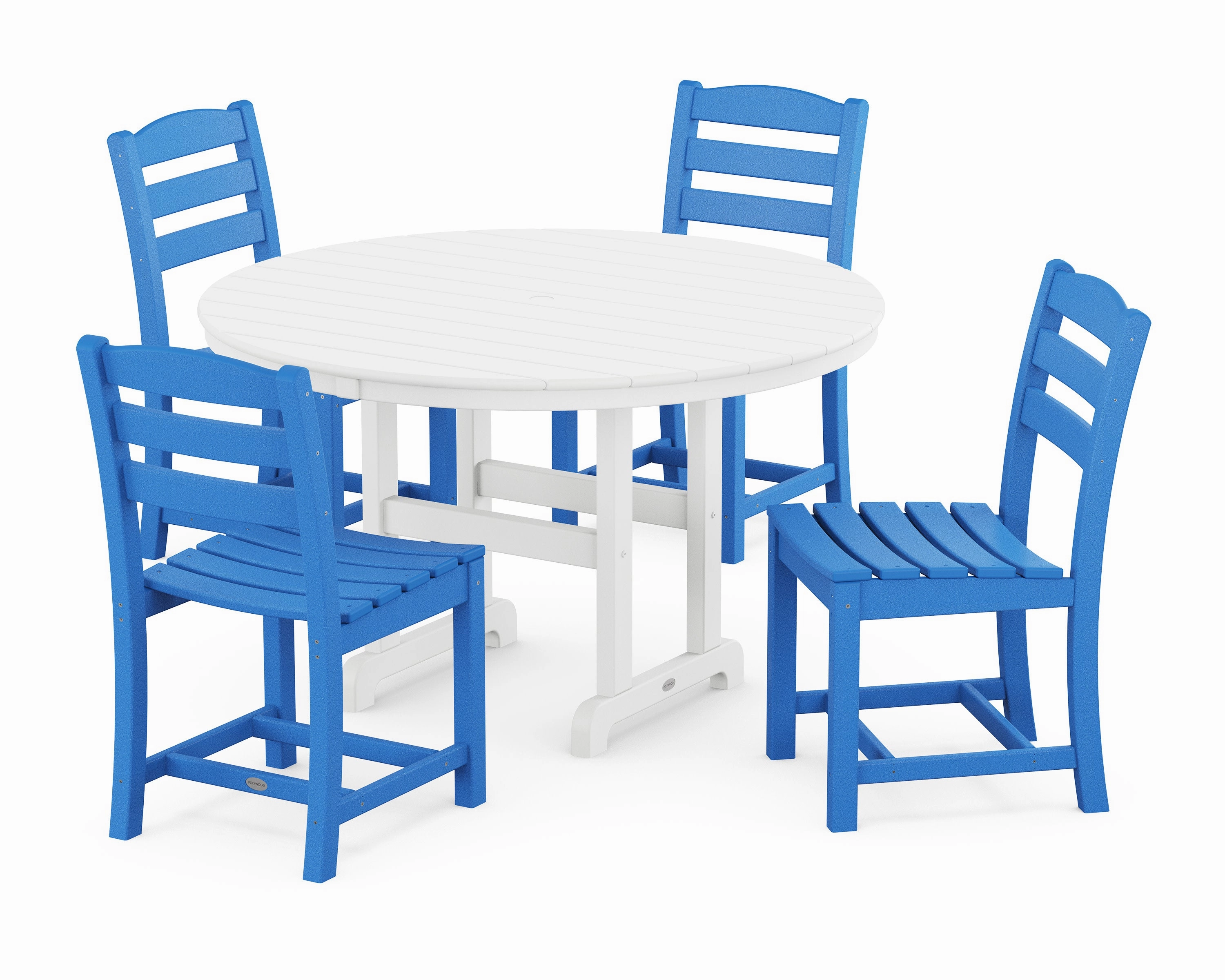 La Casa Caf Side Chair 5-Piece Round Farmhouse Dining Set
