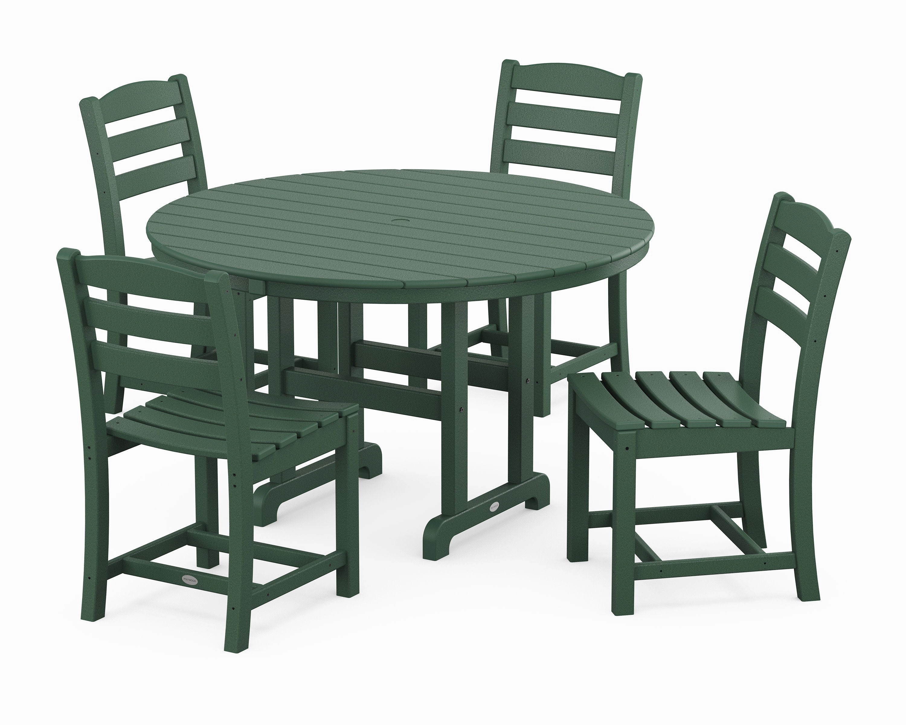 La Casa Caf Side Chair 5-Piece Round Farmhouse Dining Set
