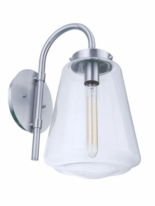 Laclede One Light Outdoor Wall Mount Satin Aluminum