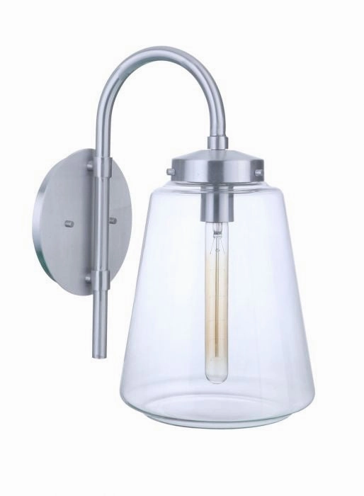 Laclede One Light Outdoor Wall Mount Satin Aluminum