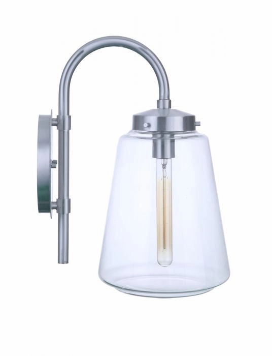 Laclede One Light Outdoor Wall Mount Satin Aluminum