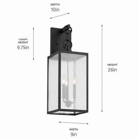 Lahden 26" 3-Light Outdoor Wall Light