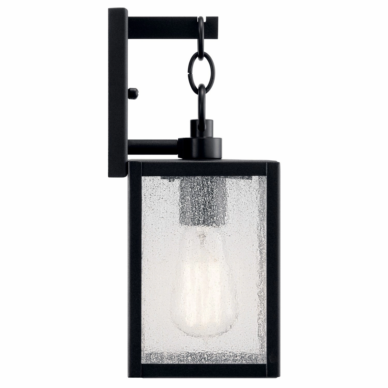 Lahden One Light Outdoor Wall Mount Black