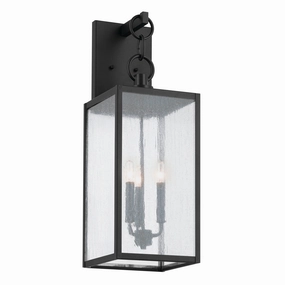 Lahden Three Light Outdoor Wall Mount BlackOutdoor wall sconces with motion sensor