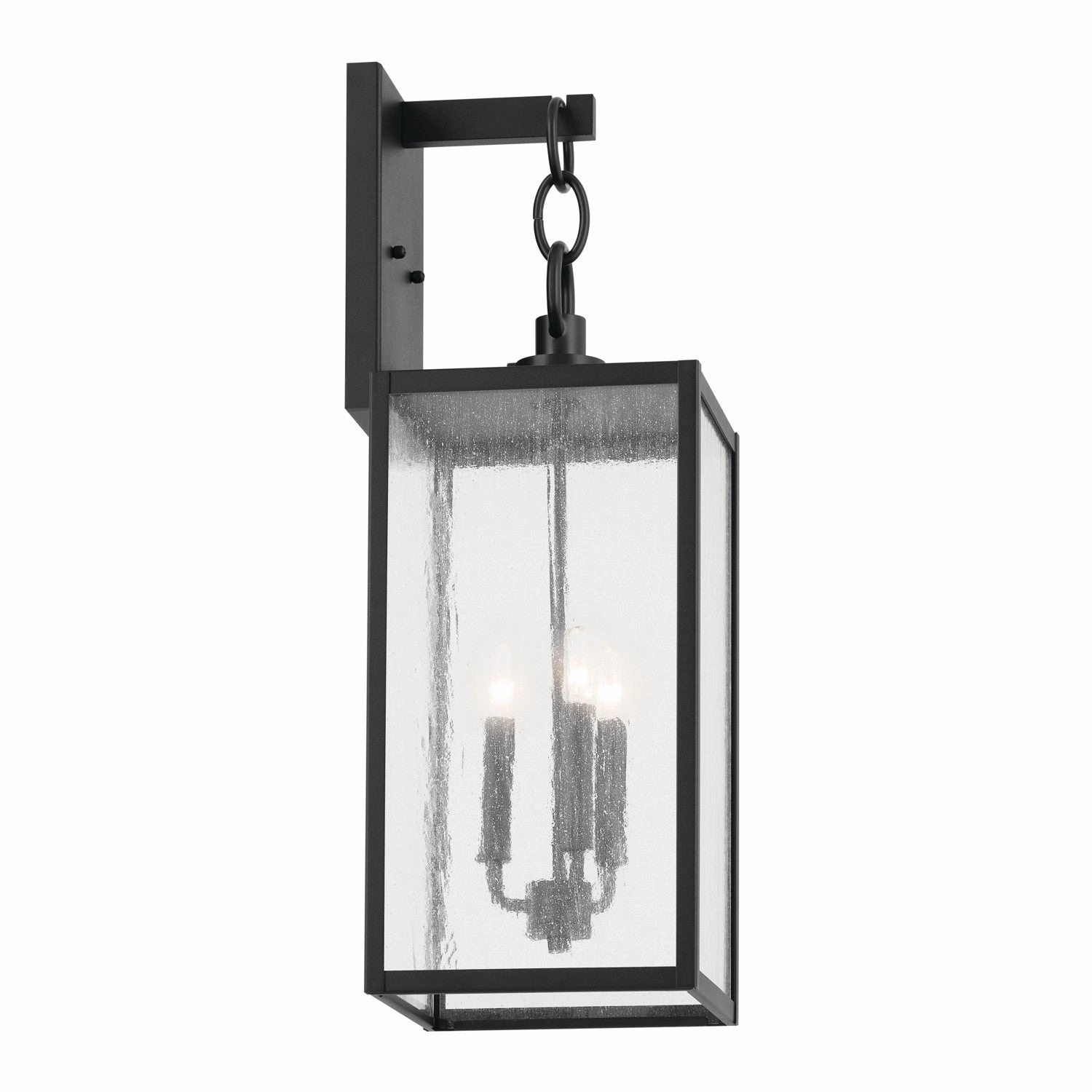 Lahden Three Light Outdoor Wall Mount Black
