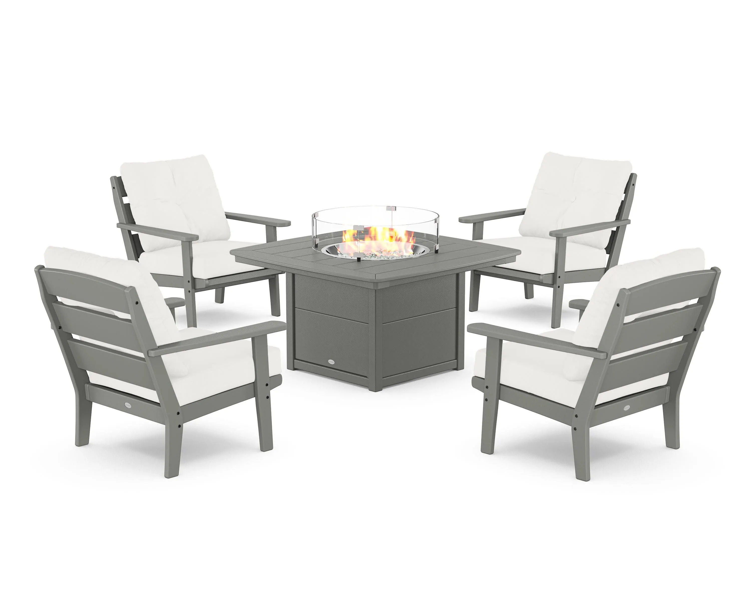 Lakeside 5-Piece Deep Seating Set with Nautical Fire Pit Tableoutdoor patio dining furniture set
