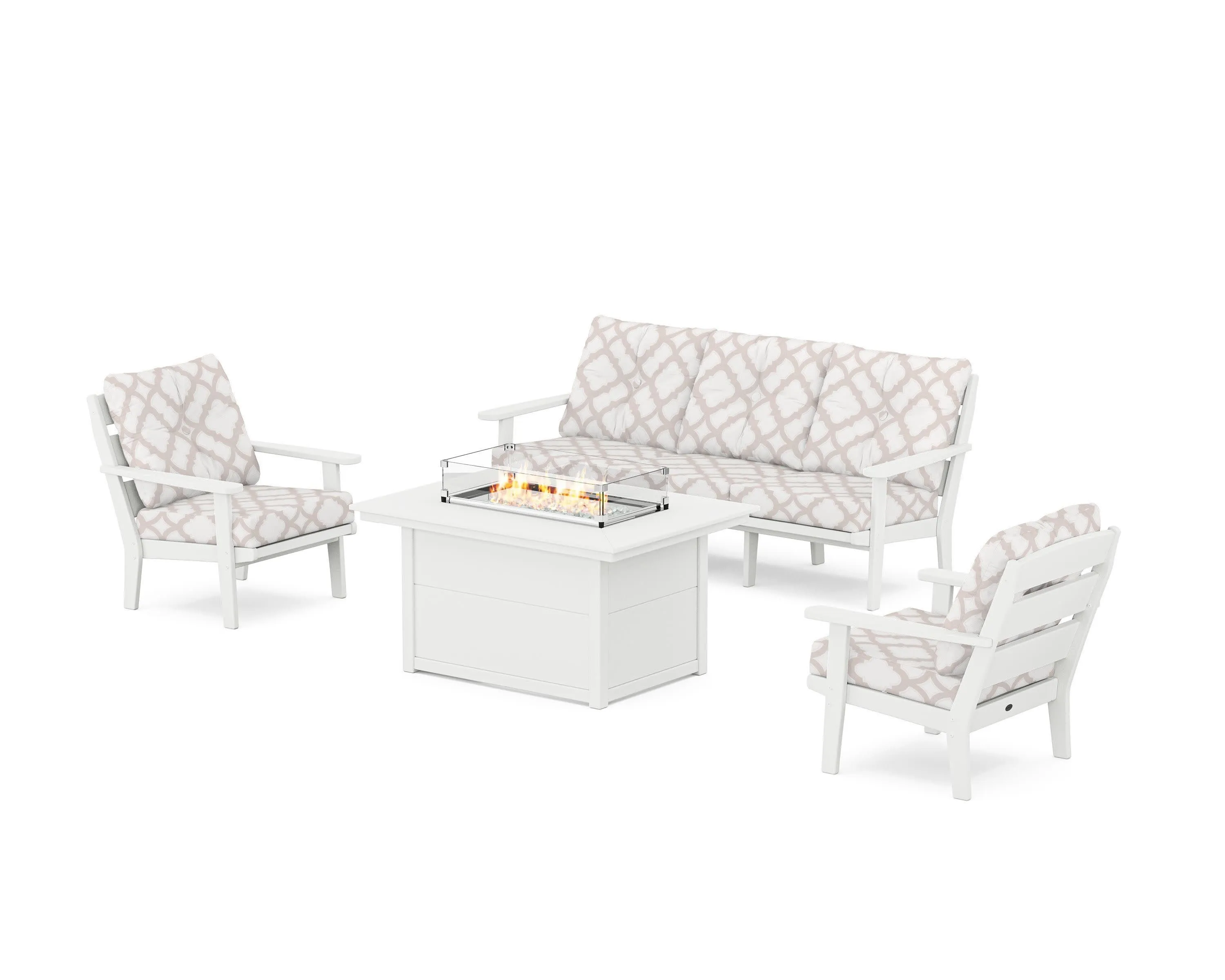 Lakeside Deep Seating Fire Pit Table Set