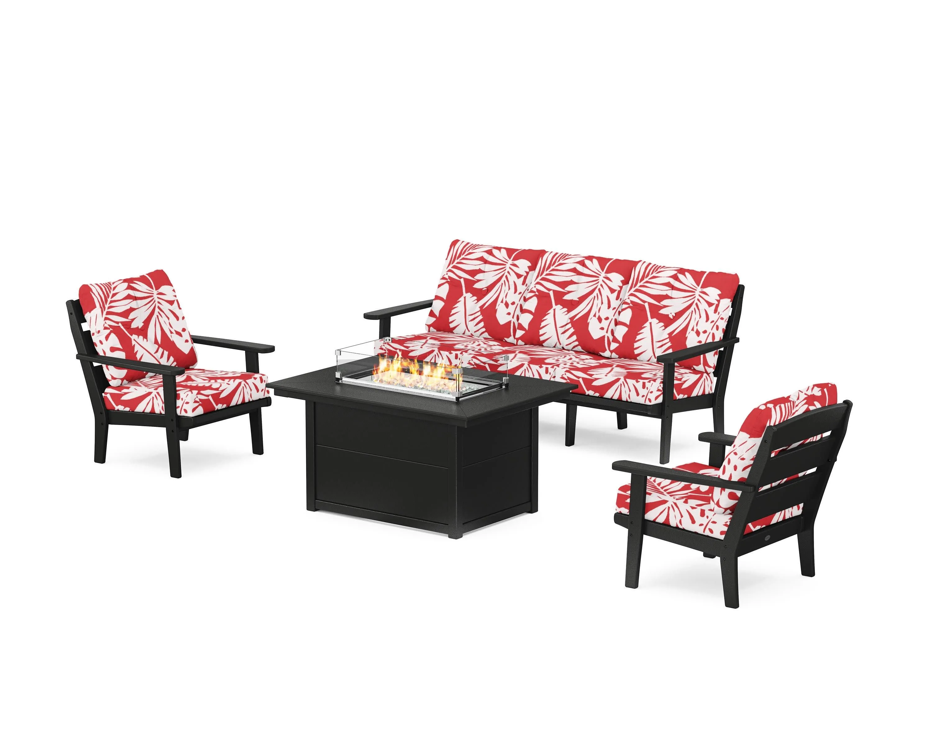 Lakeside Deep Seating Fire Pit Table Set
