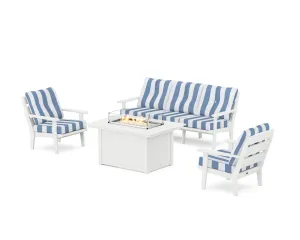 Lakeside Deep Seating Fire Pit Table Setoutdoor patio dining furniture set