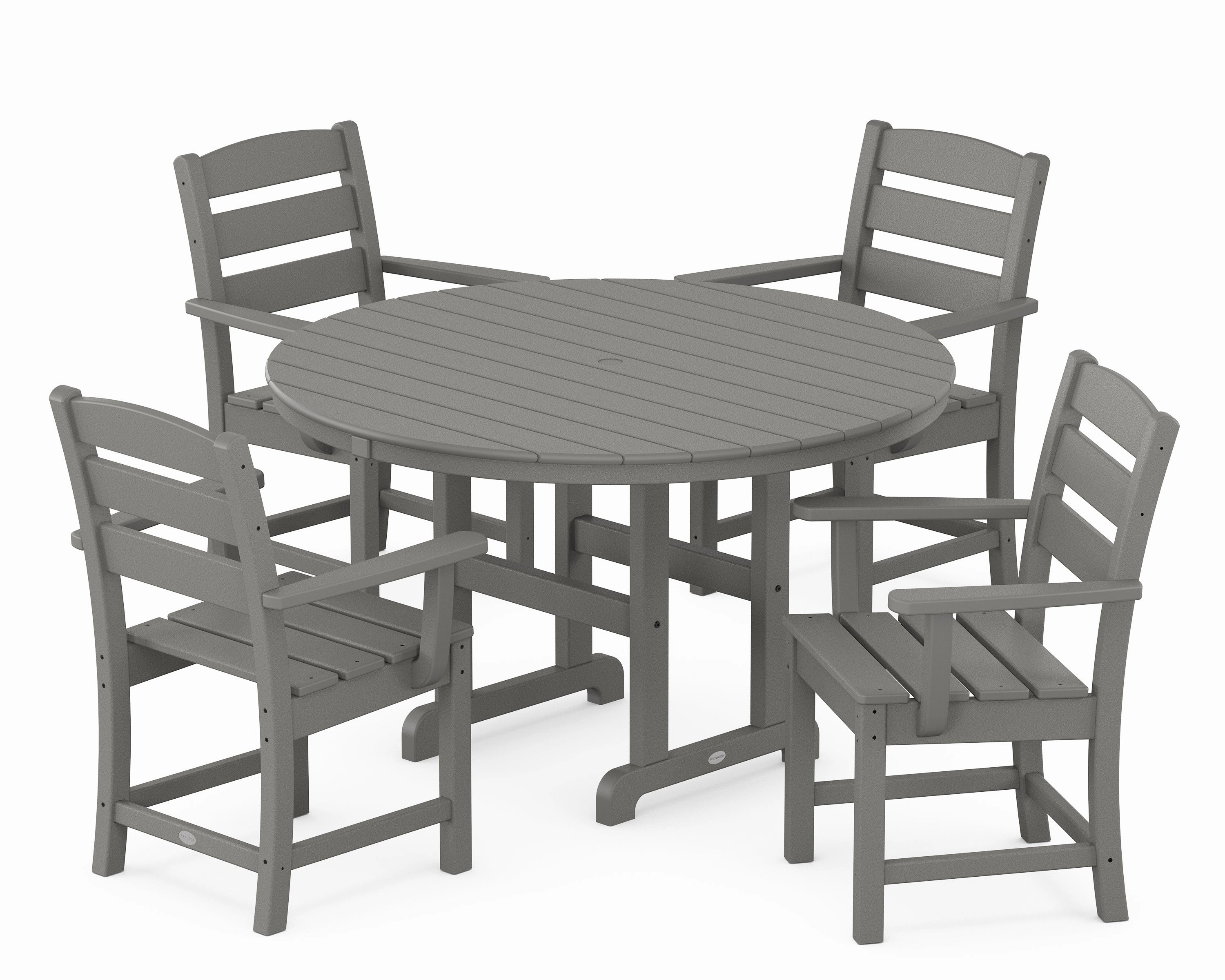 Lakeside 5-Piece Round Farmhouse Dining Setoutdoor patio furniture set