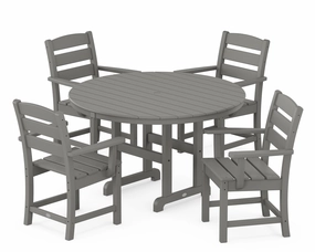 Lakeside 5-Piece Round Farmhouse Dining Setoutdoor patio furniture set