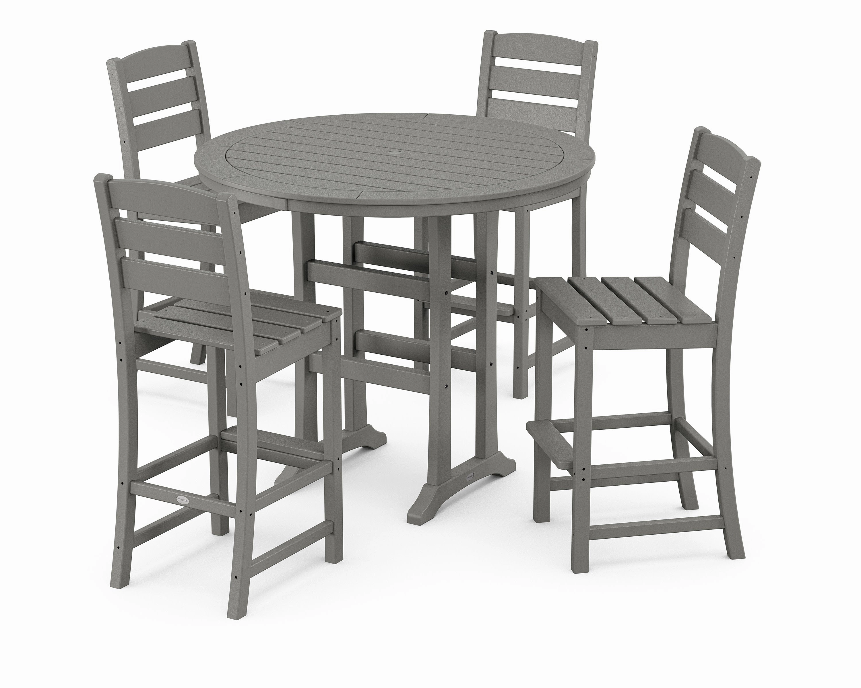Lakeside 5-Piece Round Farmhouse Side Chair Bar Setoutdoor patio furniture set