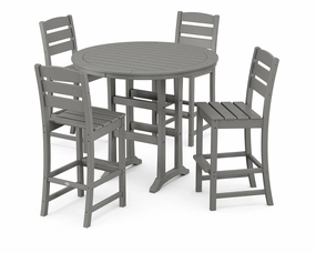 Lakeside 5-Piece Round Farmhouse Side Chair Bar Setoutdoor patio furniture set