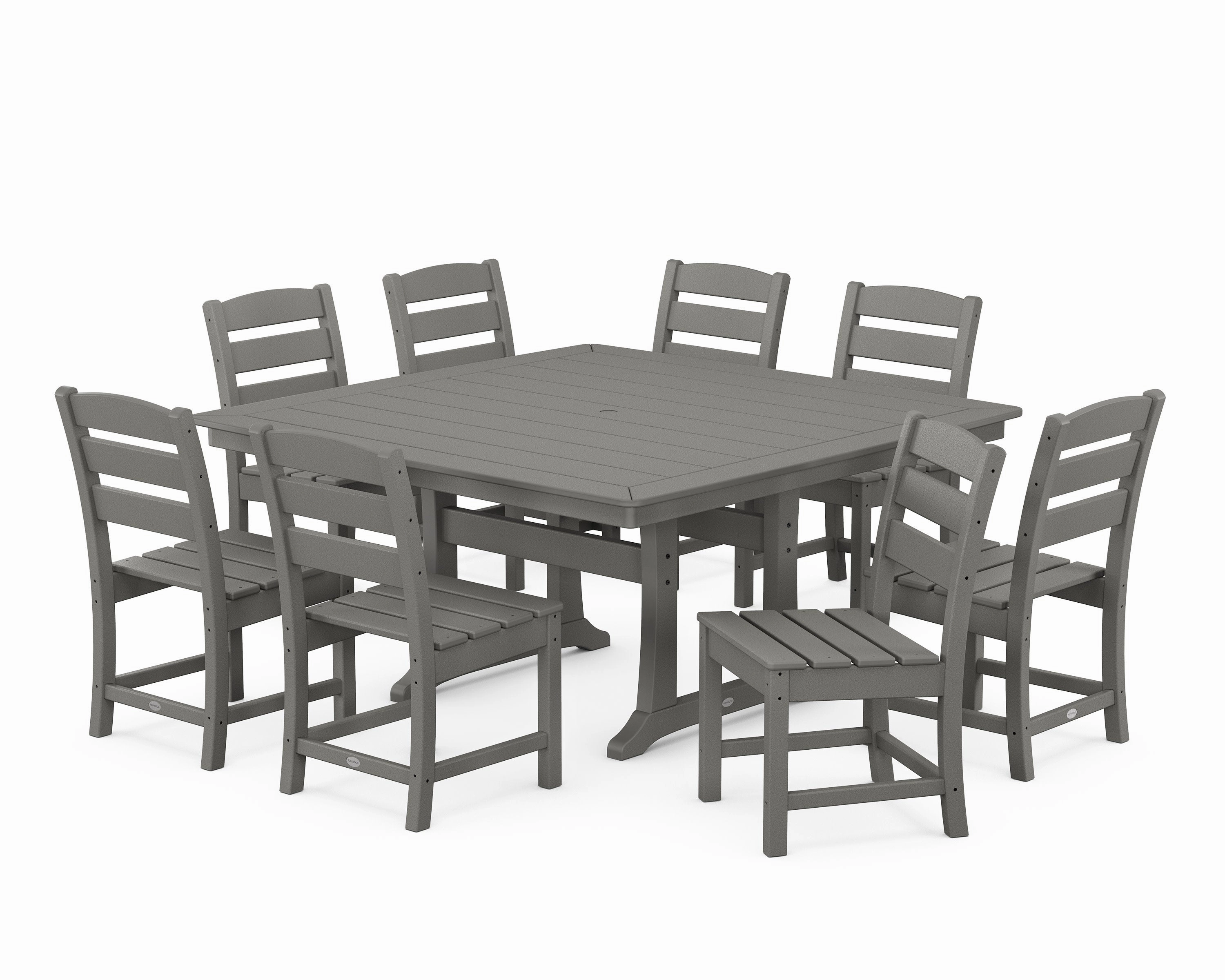 Lakeside 9-Piece Nautical Trestle Dining Setoutdoor patio furniture set