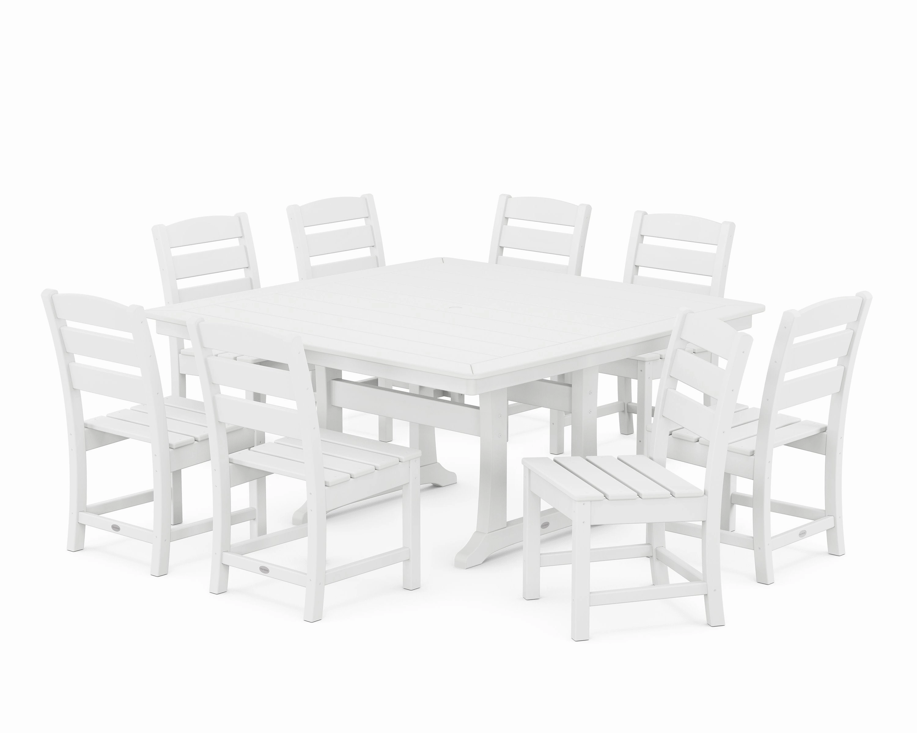 Lakeside 9-Piece Nautical Trestle Dining Set