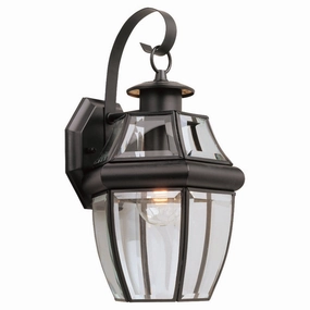 Lancaster One Light Outdoor Wall Lantern BlackOutdoor wall sconces with motion sensor