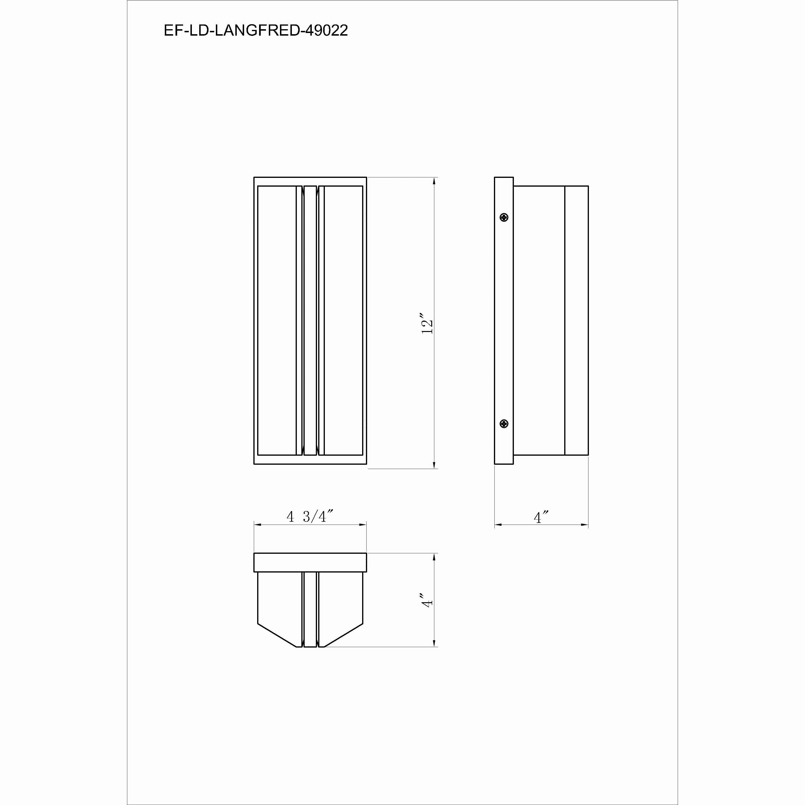 Langfe Round 12" Outdoor Wall Mount