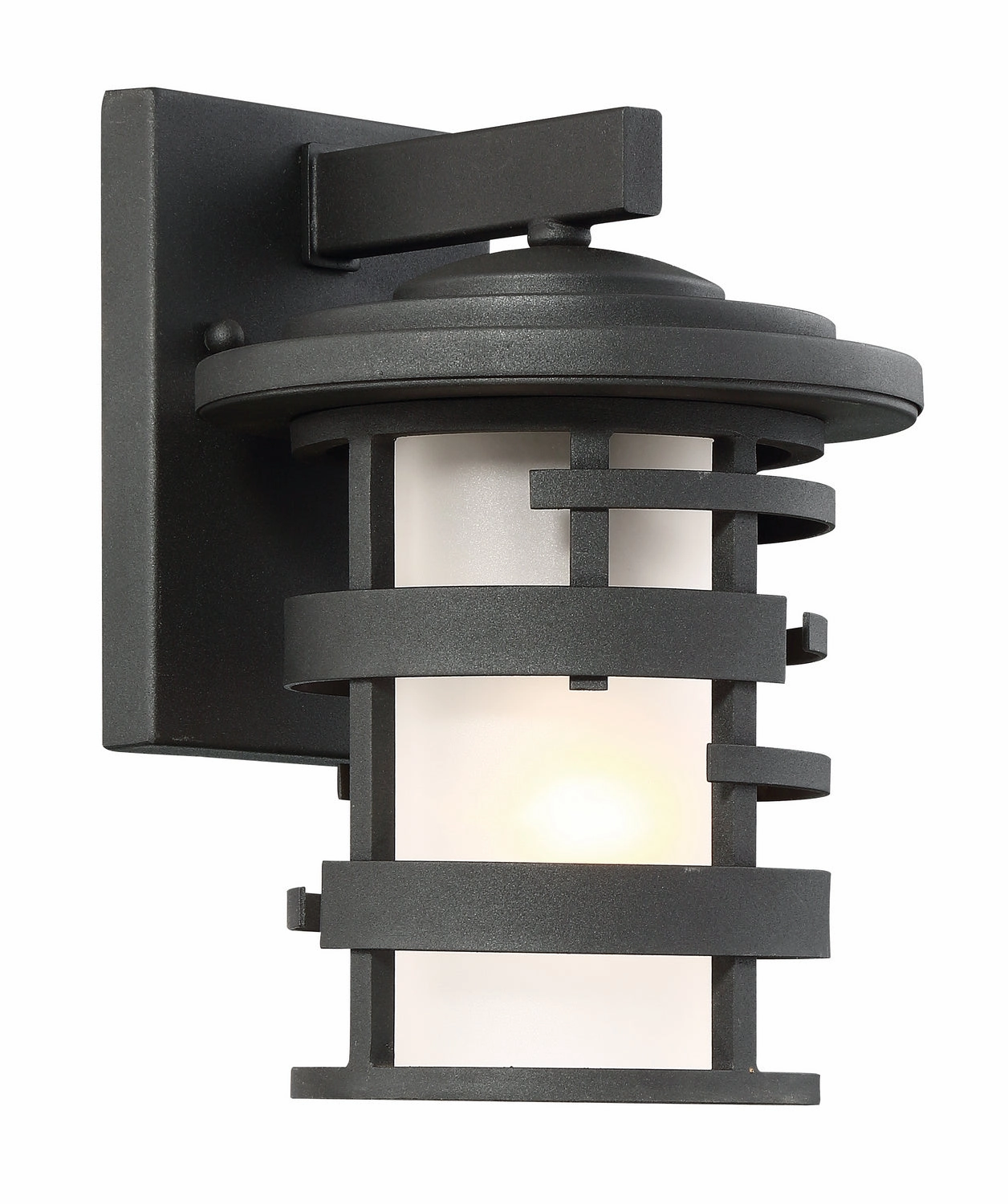 Lansing One Light Outdoor Wall Lantern Textured Black