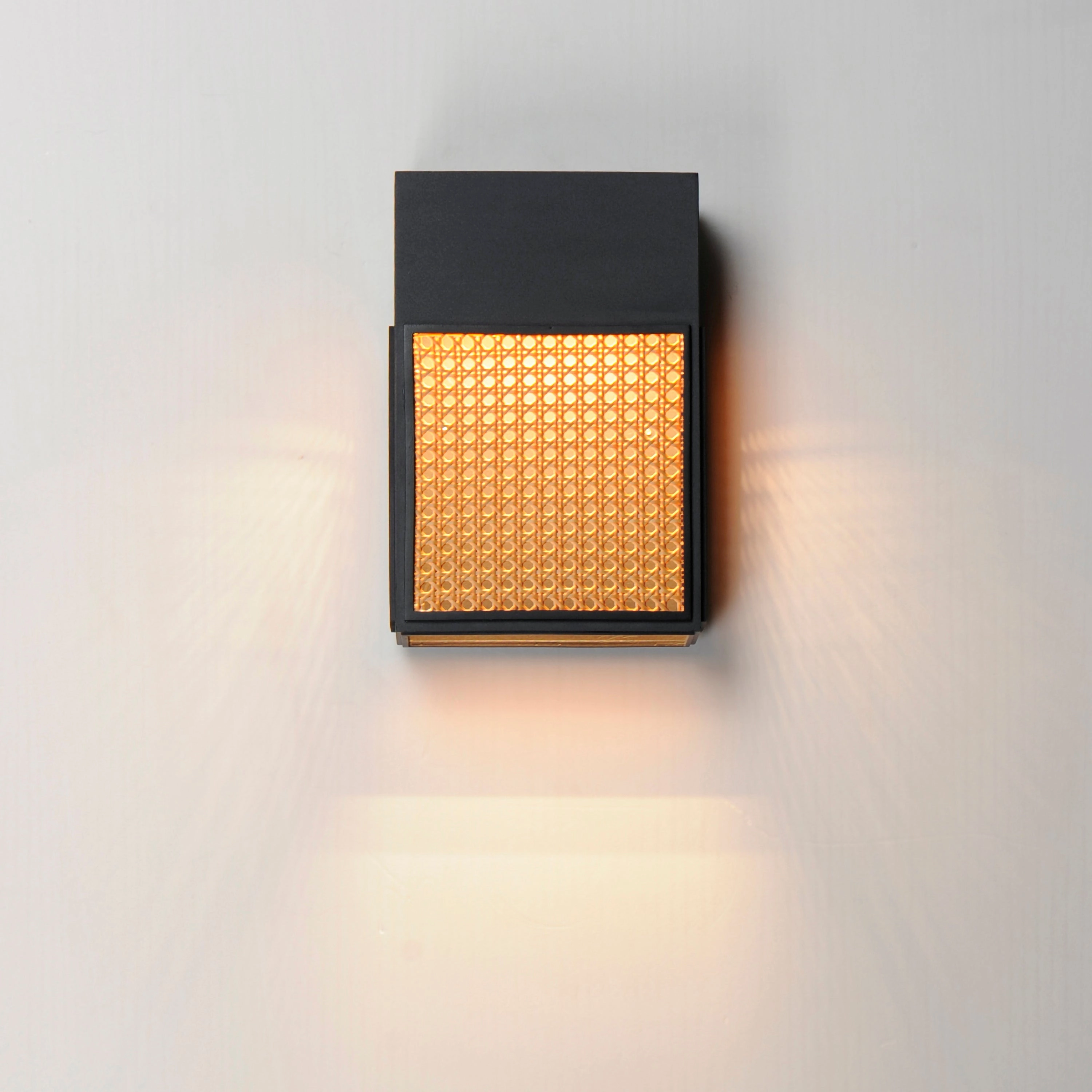 Lattice LED Outdoor Wall Sconce Black