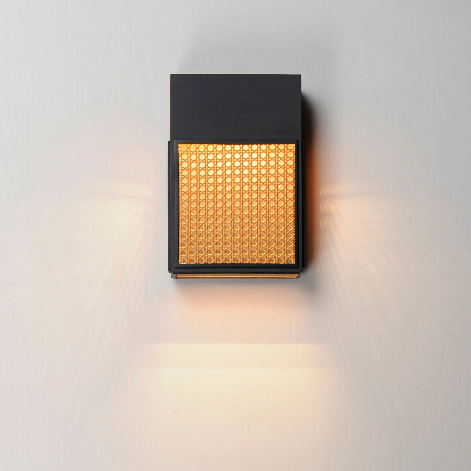 Lattice LED Outdoor Wall Sconce Black