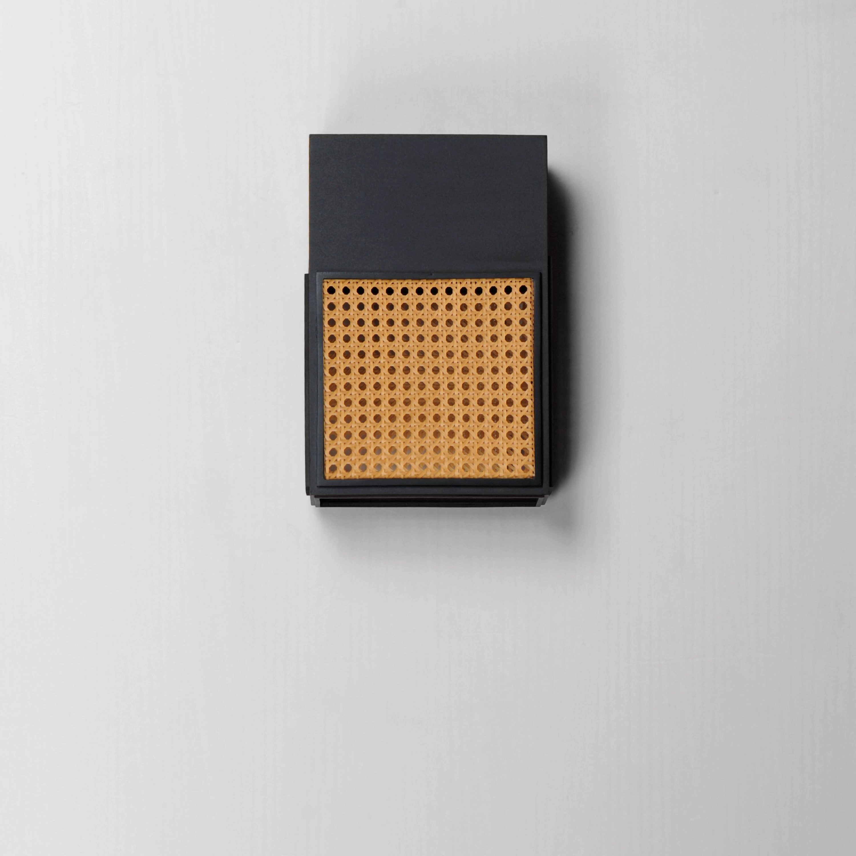 Lattice LED Outdoor Wall Sconce Black