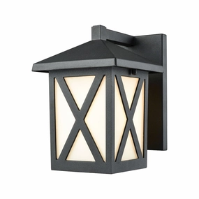 Lawton One Light Wall Sconce Matte BlackOutdoor wall sconces with motion sensor