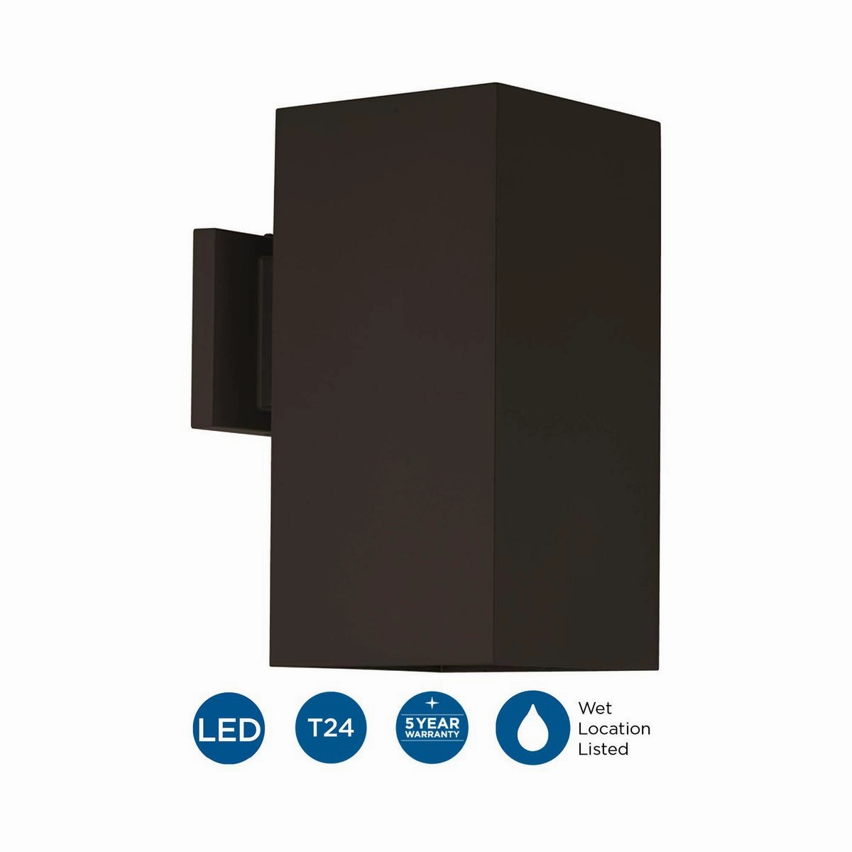 Led Squares LED Cylinder Antique Bronze