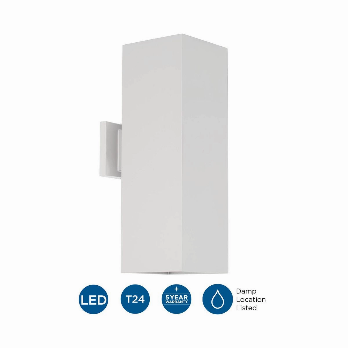 Led Squares LED Wall Lantern White