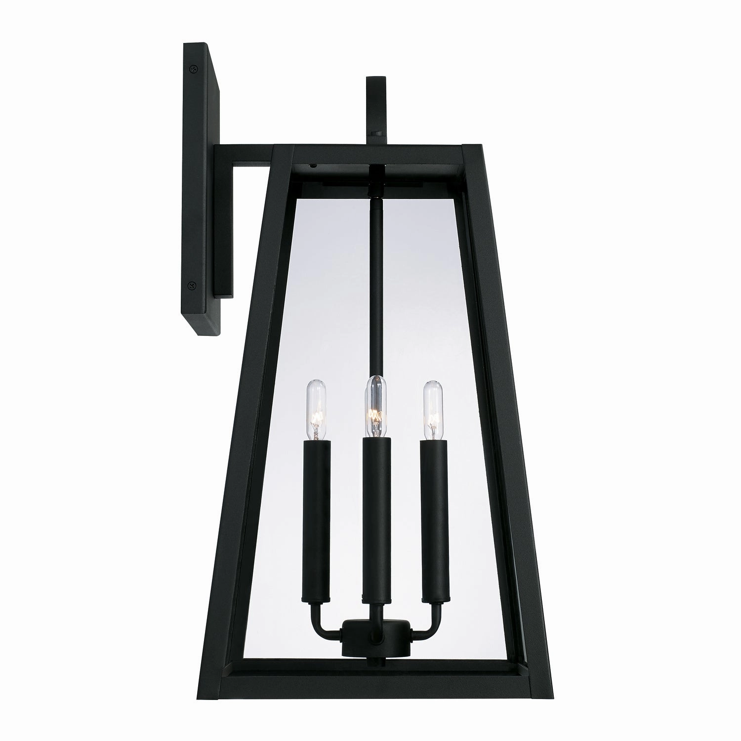 Leighton Four Light Outdoor Wall Lantern Black