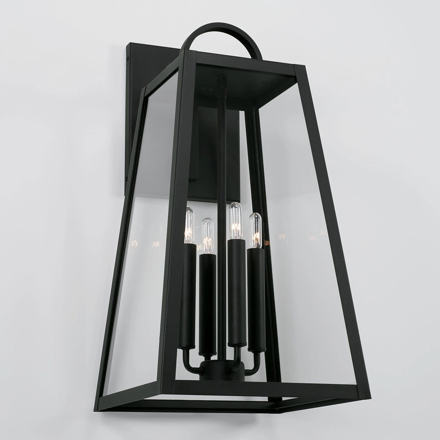 Leighton Four Light Outdoor Wall Lantern Black