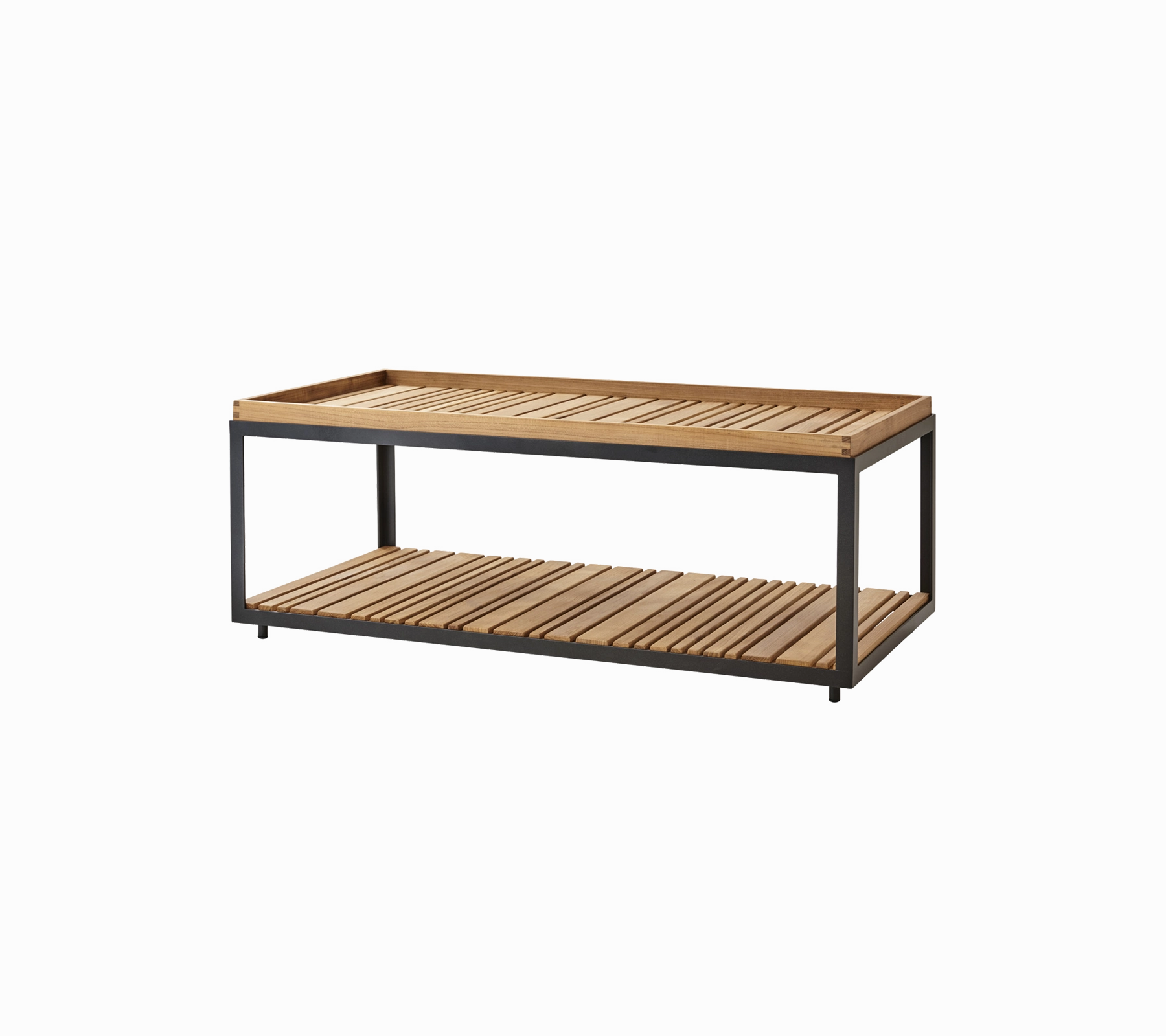 Level coffee table, rectangularoutdoor coffee table for patio or lounge