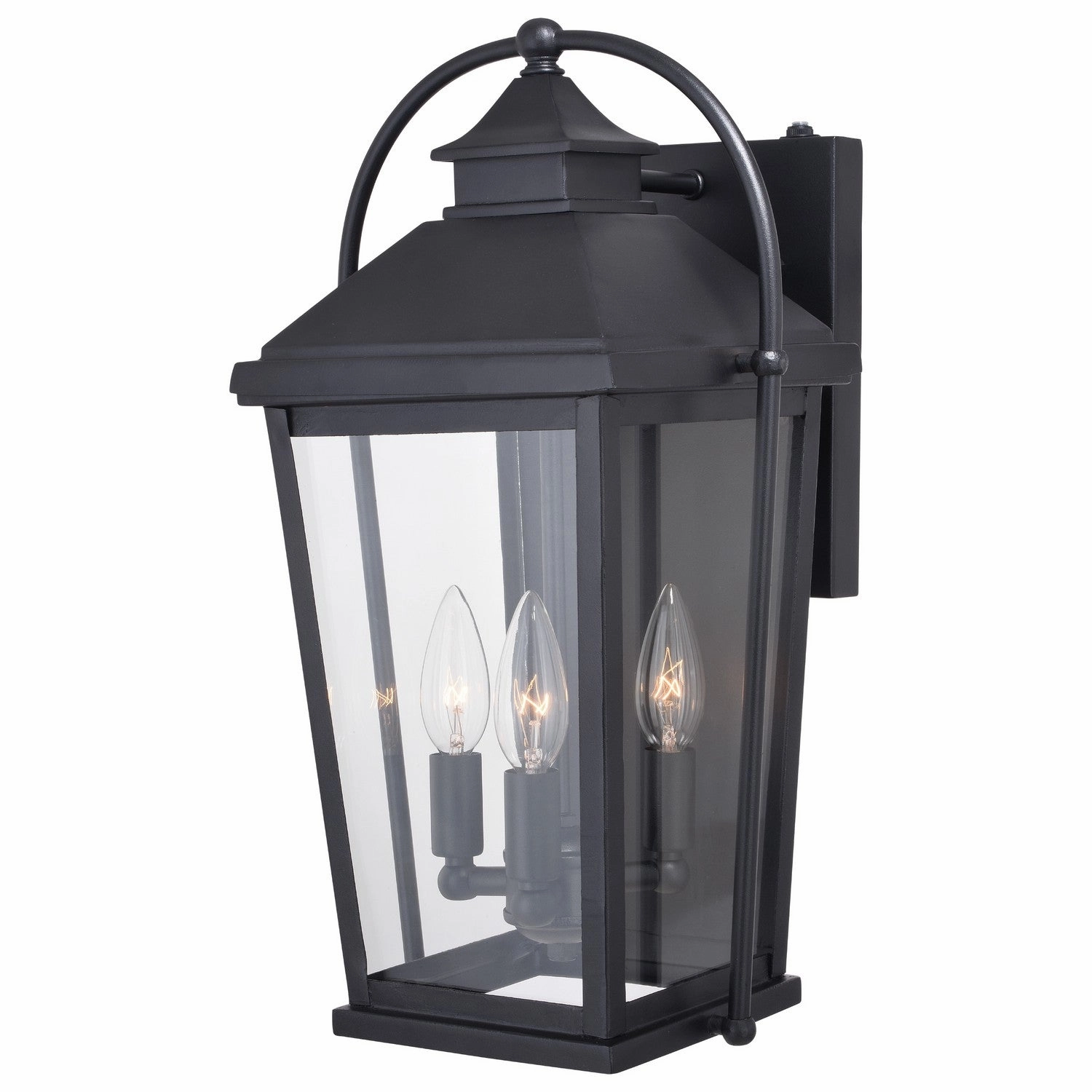 Lexington Three Light Outdoor Wall Mount Textured BlackOutdoor wall sconces with motion sensor