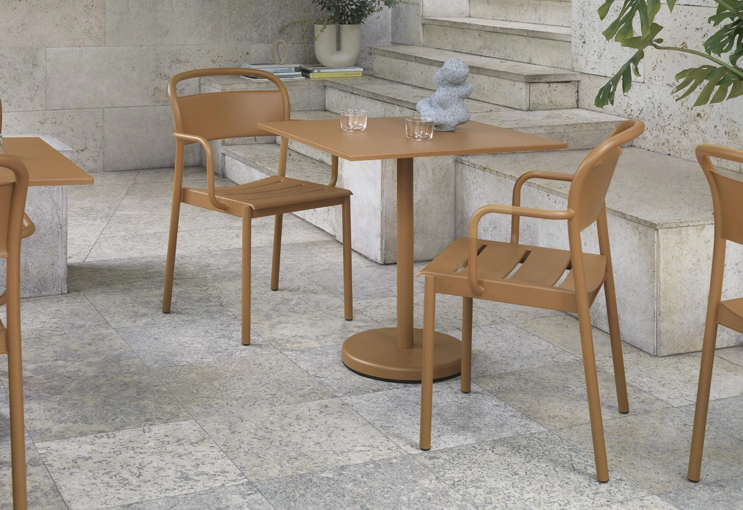 Linear Steel Armchair